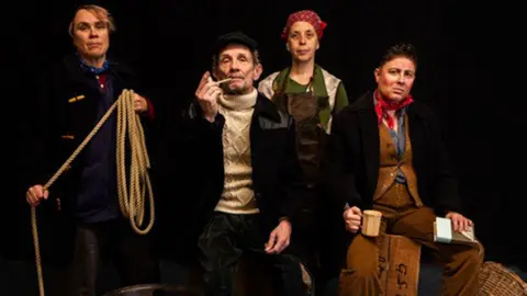 Al Pulford Cast of Singing The Fishing, From left to right, Su Squire, Russell Turner, Jo Davies and Jo Swan