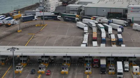 Getty Images Cargo lorries at Dover