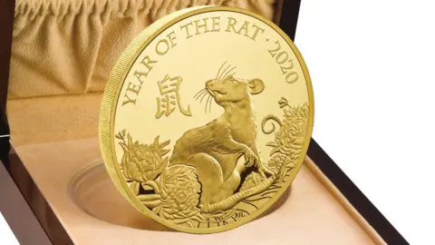 The Royal Mint Gold coin for Year of the Rat