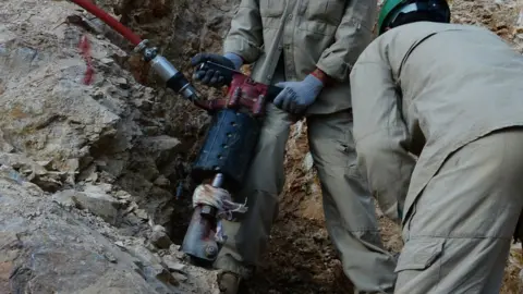 AFP File image of gold mining on a mountainside in Baghlan province, Afghanistan in 2013