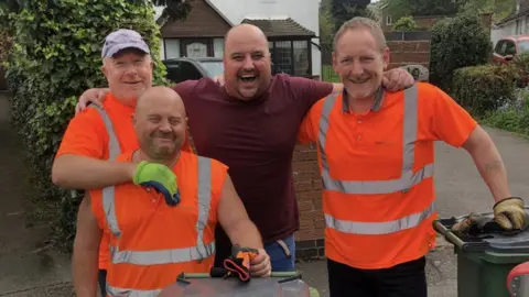 Lee Percival (right), Ady Dayman (middle) Simon Wright (left) and Andrew Tipton (front)
