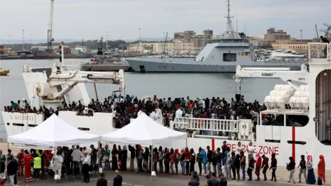 Italy accuses migrants of hijacking rescue ship off Libya