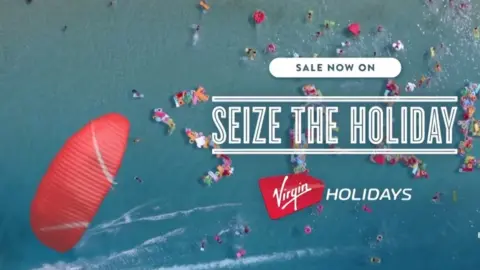 Phrasee Still from Virgin Holidays ads