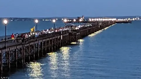 Matt Dent Scout groups on Southend Pier