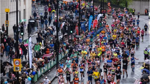 Getty Images Runners at the London Marathon