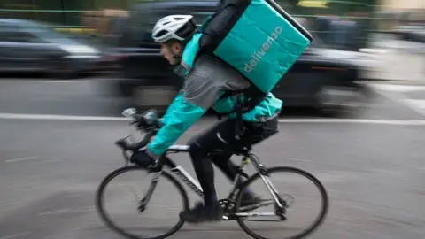 Getty Images Deliveroo courier