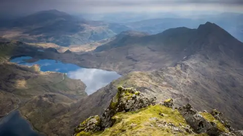 Matthew Cattell Snowdon, looking down to Llyn Llydaw