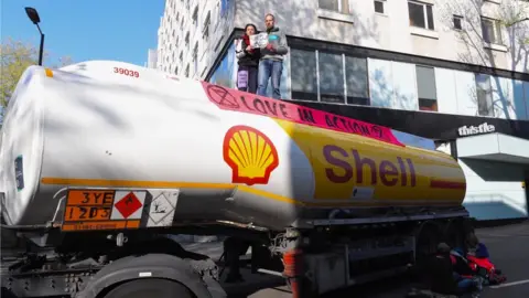 Extinction Rebellion Extinction Rebellion protesters on oil tanker