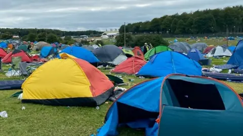Camping equipment left at Leeds Festival