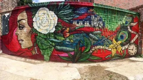 Spark:York A mural on the site