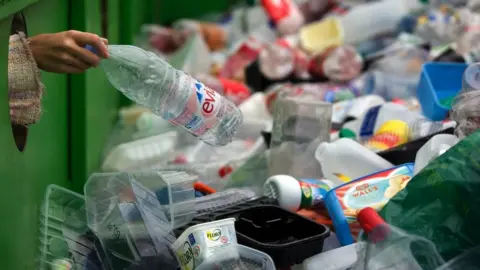 Getty Images Plastic in a recycling bin