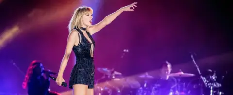 AFP/Getty Images Taylor Swift performing her only full concert of 2016 during the Formula 1 United States Grand Prix