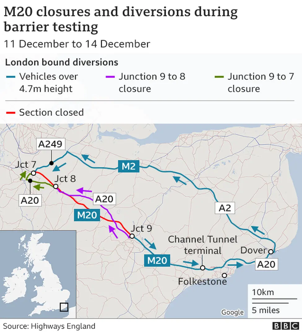 Graphic showing diversions