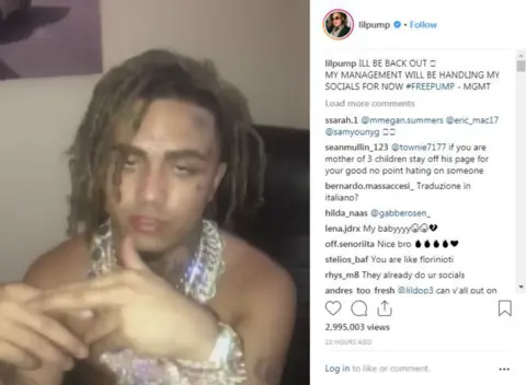 Lil Pump tells fans he's going to jail