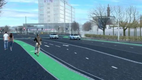 Hull City Council Freetown Way cycle scheme