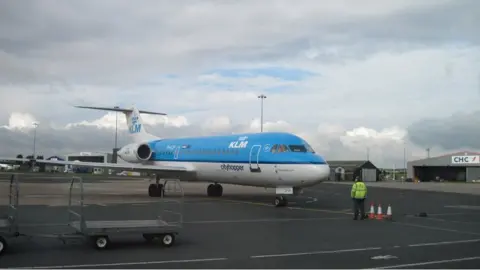 Martin Dawes / Geograph KLM aircraft at Humberside Airport