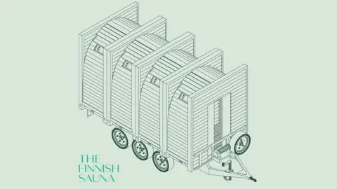 University of Westminster drawing of sauna