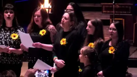 Truro Cathedral  The Ukrainian Sunflowers choir