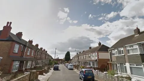 Google Baroness Road in Grimsby