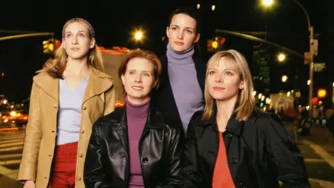 Getty Images The cast of Sex in the City - Sarah Jessica Parker, Cynthia Nixon, Kristin Davis and Kim Cattrall