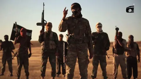 IS propaganda Screengrab from propaganda video purportedly showing Islamic State militants in Iraq (September 2019)