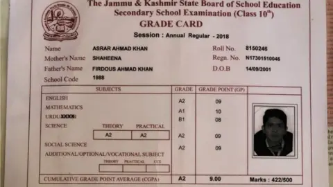 Asrar's report card