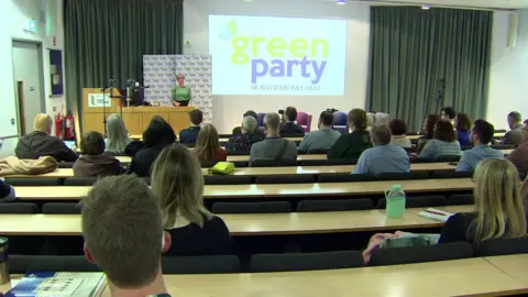 Green Party members gathering for their annual conference