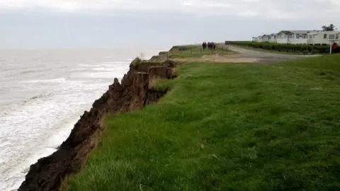 Martin Dawes/Geograph Cliff erosion to Far Grange Park