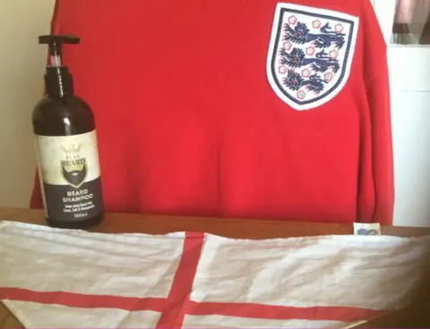 Paul Ashley Replica shirt, beard shampoo and dog's bandana