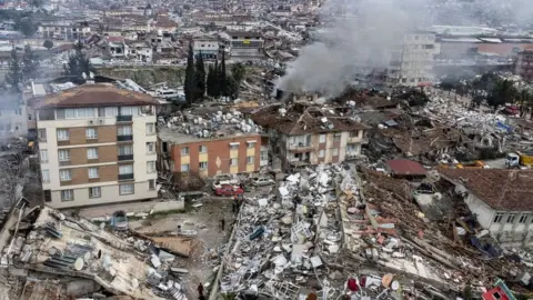 ERDEM SAHIN/EPA-EFE/REX/Shutterstock Damage from the earthquake in Turkey