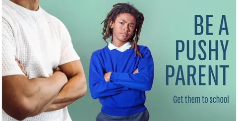 East Sussex County Council "Don't be a pushy parent" poster