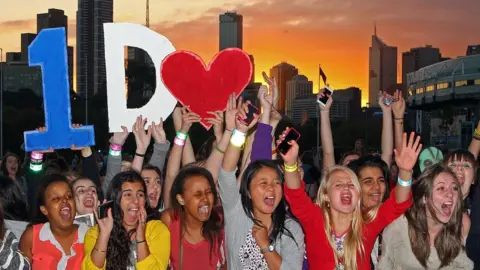 Getty Images One Direction fans at a concert in Melbourne