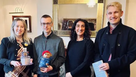 Emmanuel Hemmings  Bohdan meeting Earlsdon councillors: Becky Gittins, Kindy Sandhu and Antony Tucker on his 18th birthday