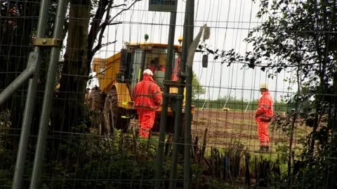 HS2 contractors on site