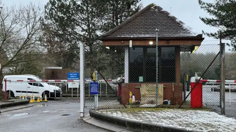 Simon Dedman/BBC The MDP Wethersfield entrance in Essex