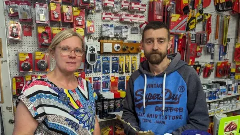 Alex Moss/BBC Chloe and Martin Hancox