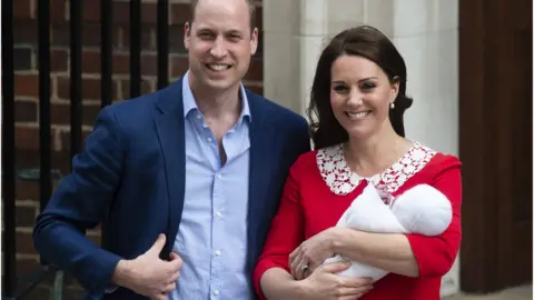 EPA Duke and Duchess of Cambridge with new prince