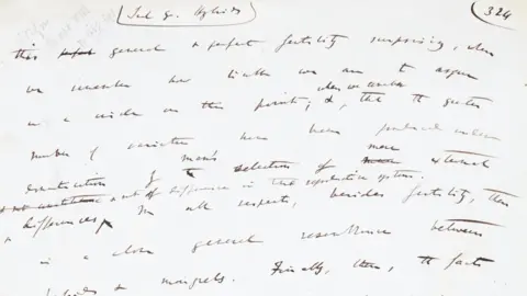 Department for Digital, Culture, Media and Sport Autograph manuscript page from On the Origin of Species
