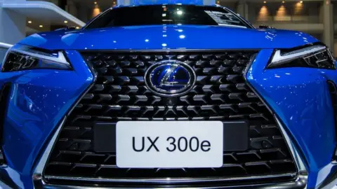 Getty Images Lexus UX 300e car seen at the Motor Expo.