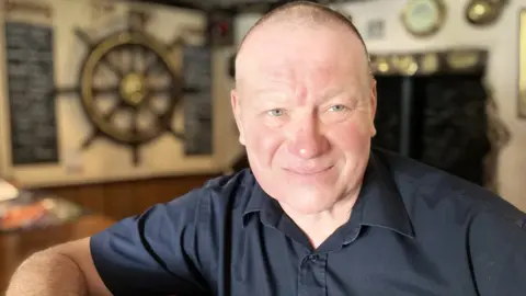 Royston Connor, landlord of the Top Ship and the Bottom Ship pubs in Porlock