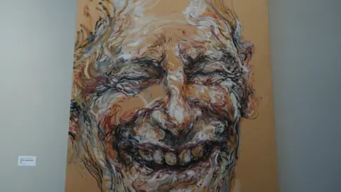 Jamie Niblock/BBC Maggi Hambling painting