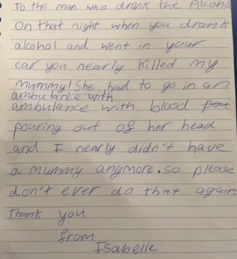 Letter to drink driver