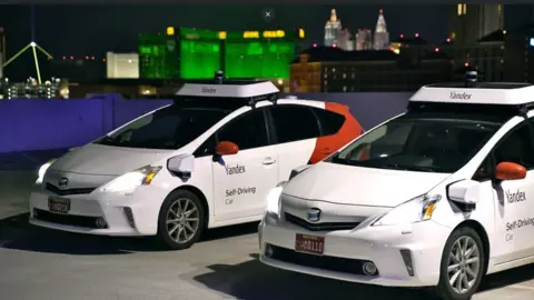 Yandex Two of Yandex's self-driving cars