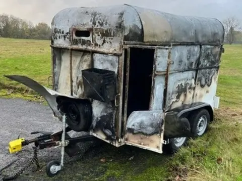 Sara Clasper Fire damaged horsebox