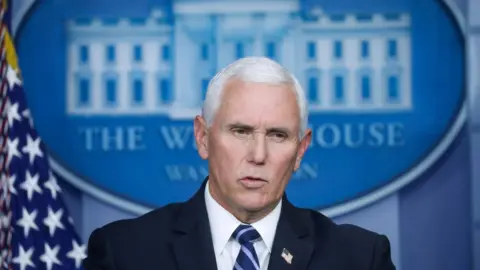 US Vice-President Mike Pence at the White House (file photo)