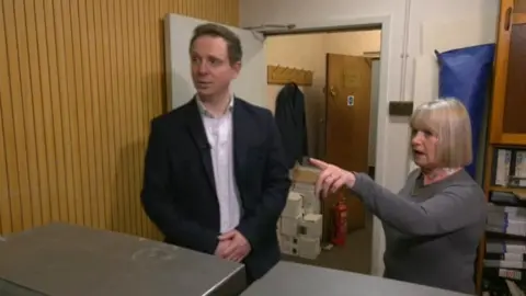 Jamie Percival and Dianne Morris, archivist at the cathedral