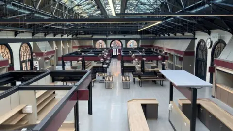 Sharon Edwards/BBC interior of market