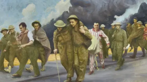 Laurence Pordes Evacuation of soldiers from Dunkirk by Ernest Townsend