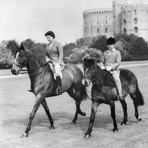 PA Media The Queen and Prince of Wales