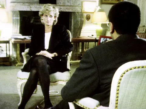 PA / BBC Diana during her interview with Martin Bashir for the BBC.